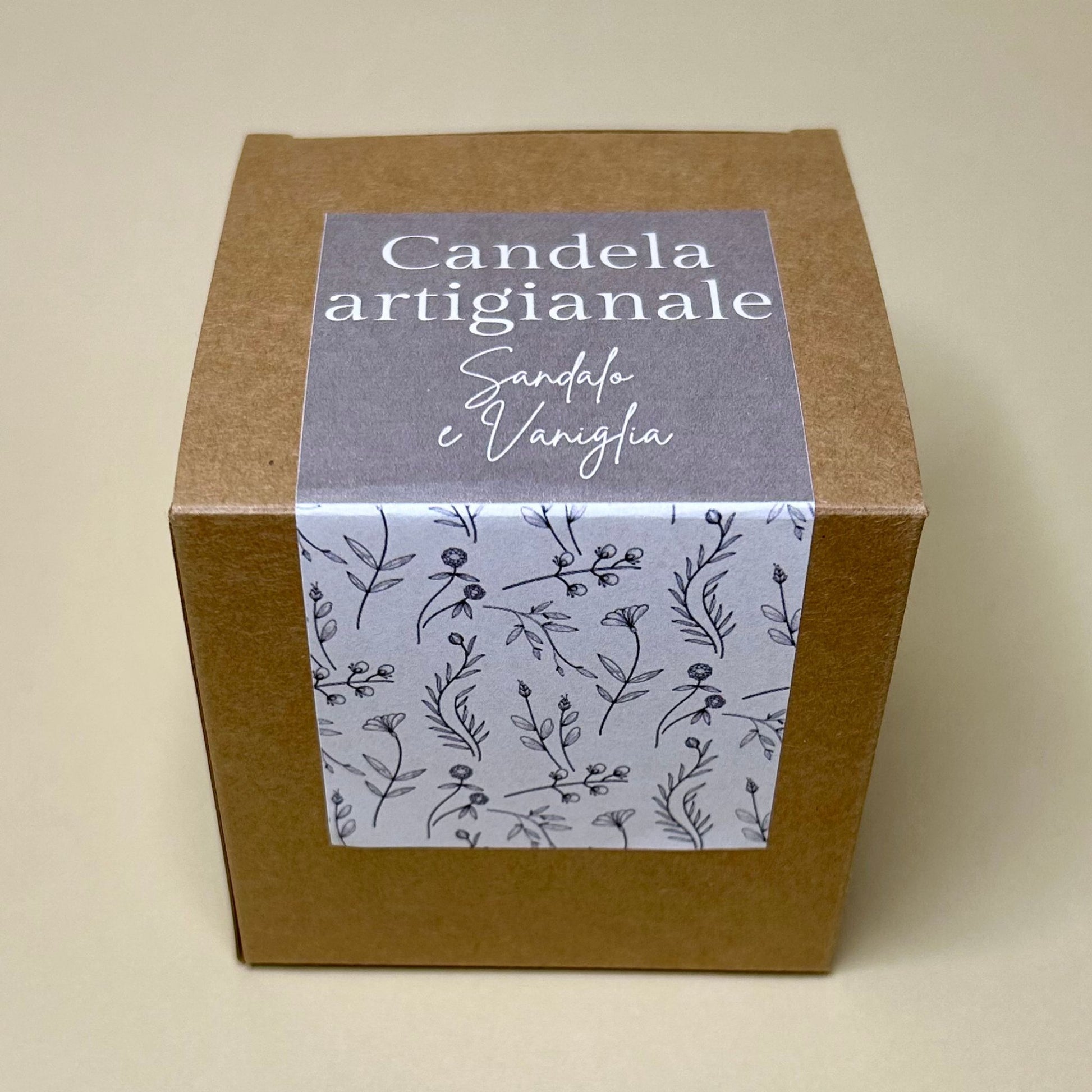 Candela Cera di Soia Sandalo e vaniglia