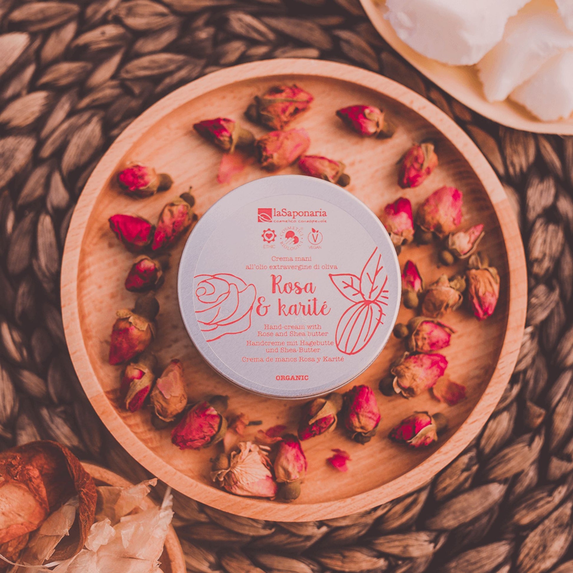 Crema mani rosa e karité