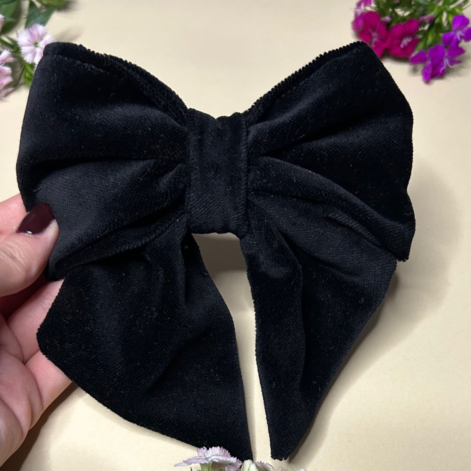 Fiocco Capelli Velluto nero