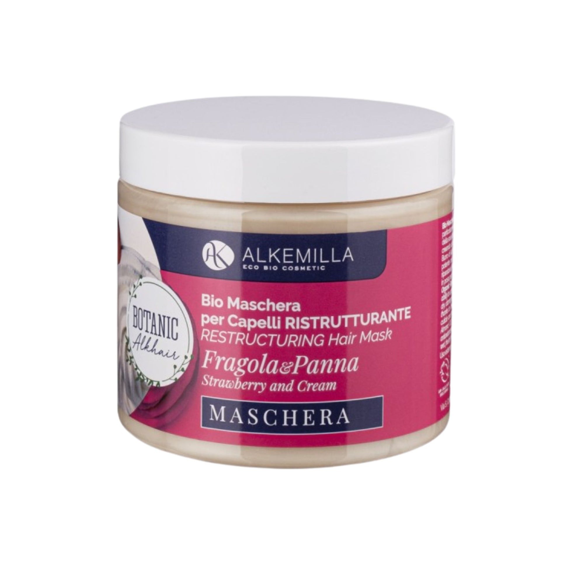 Maschera Capelli Ristrutturante Panna e Fragola