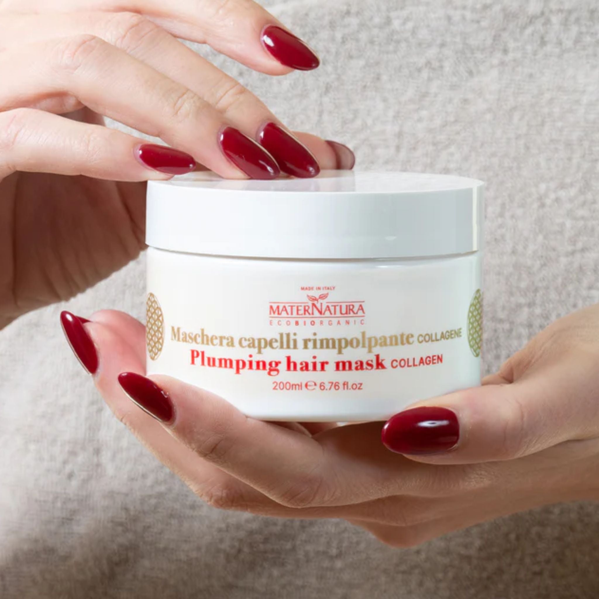 Maschera capelli rimpolpante antiage al collagene