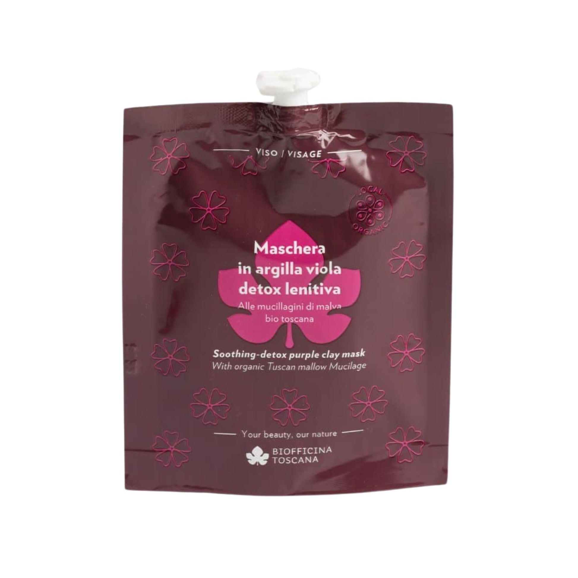 Maschera in argilla viola detox-lenitiva