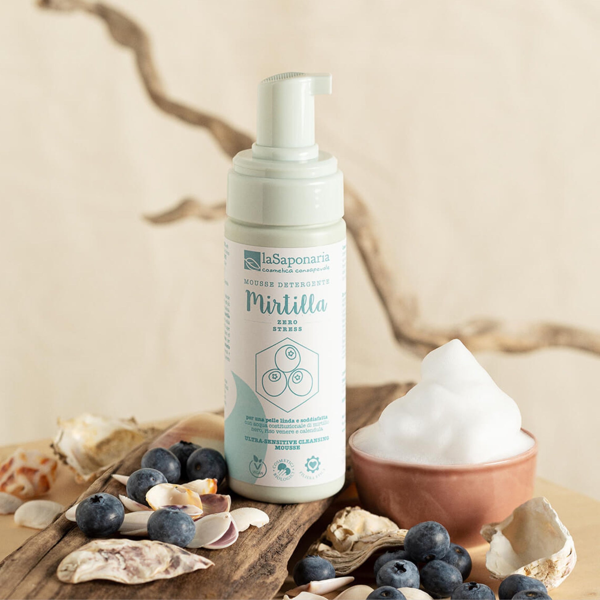 Mousse detergente Mirtilla