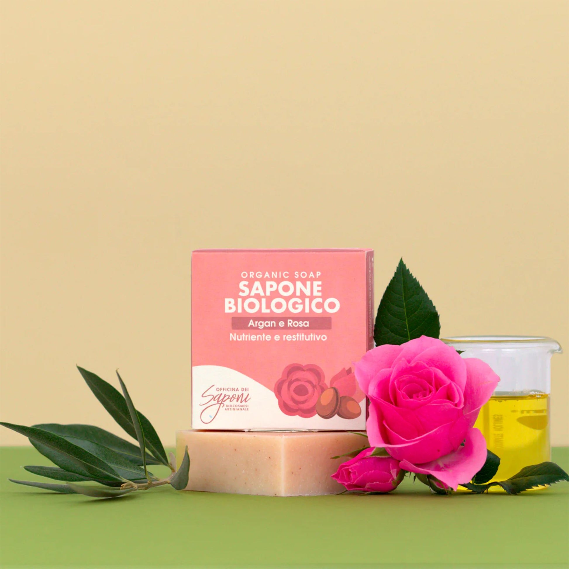 Sapone Biologico Argan e Rosa