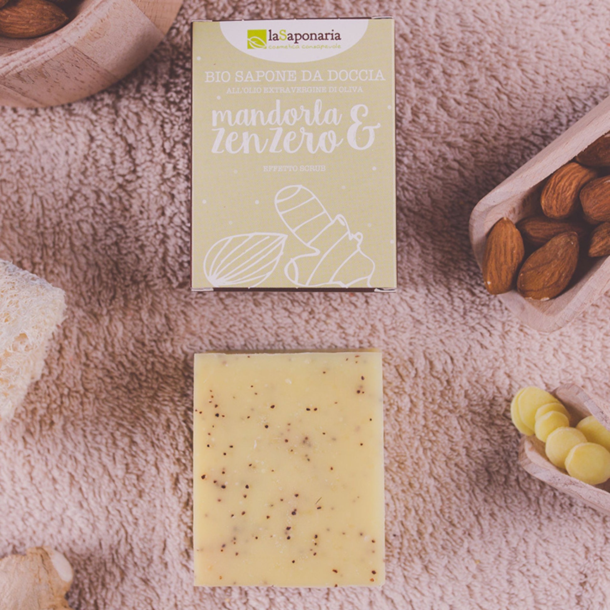 Sapone da doccia mandorla e zenzero
