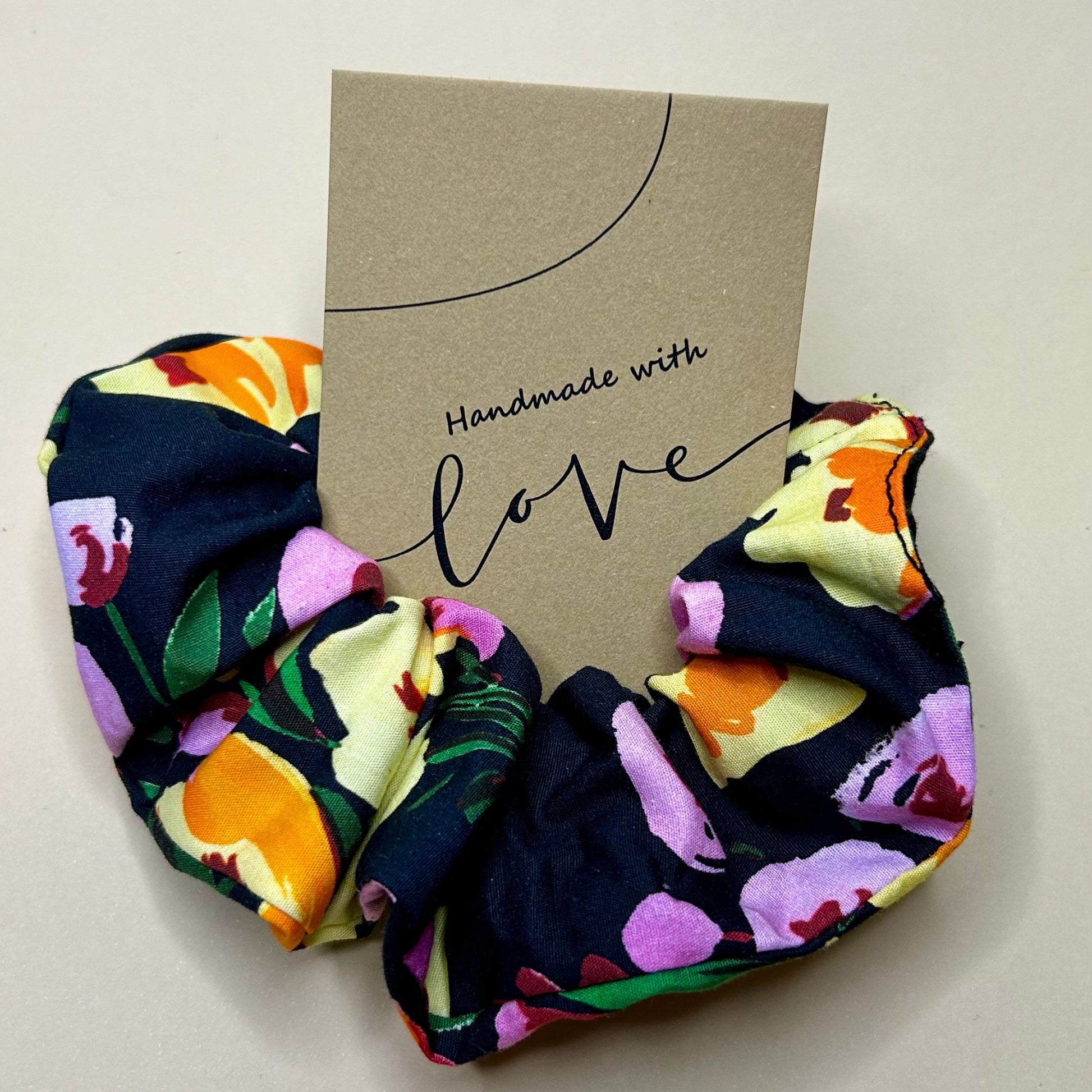 Scrunchie fiori handmade