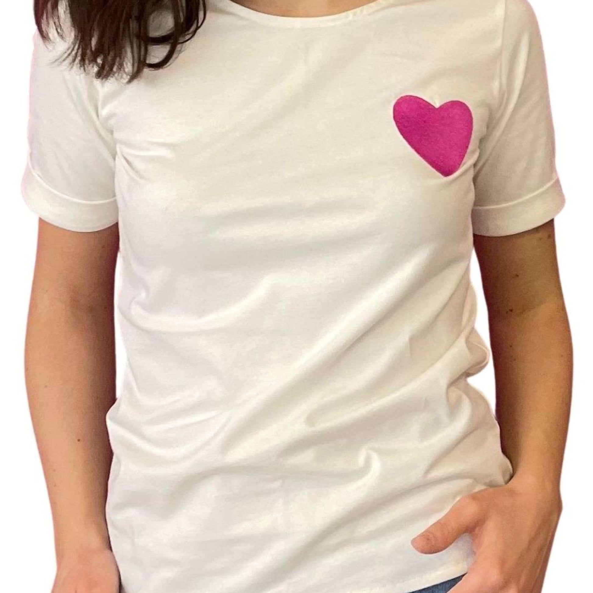 t-shirt in Cotone con ricamo