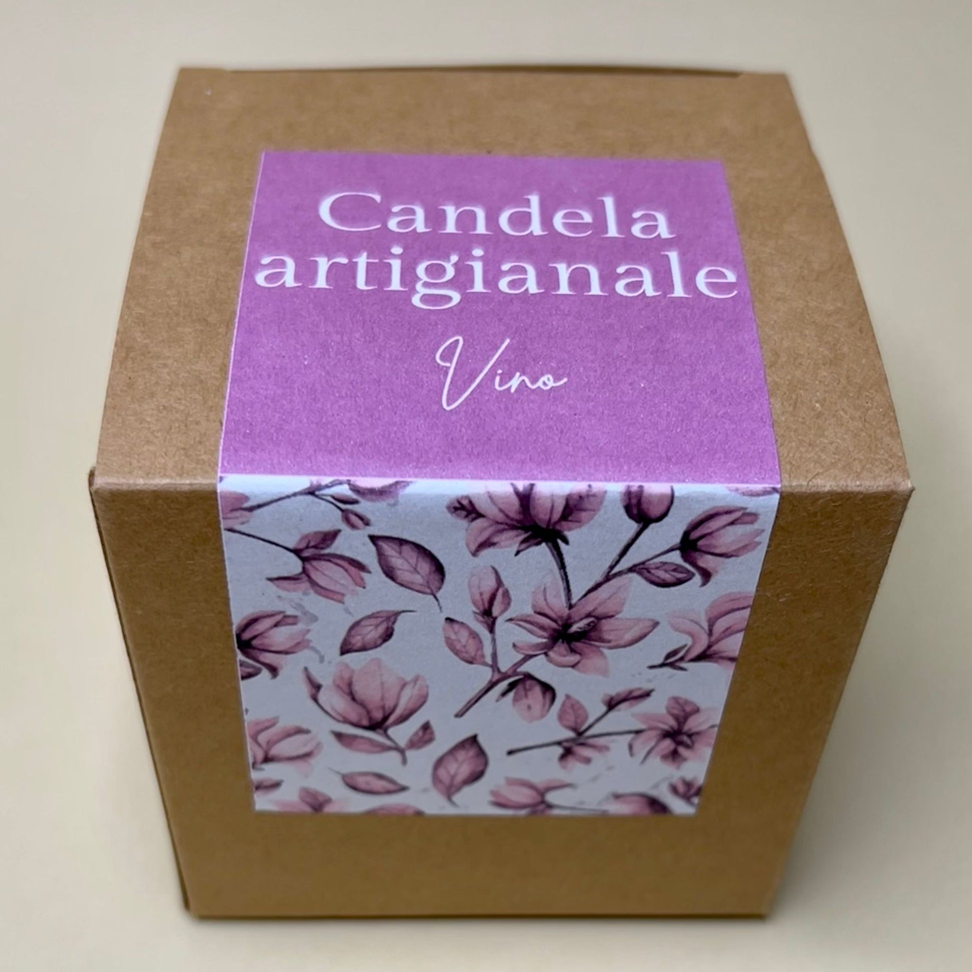 Candela Cera di Soia Vino