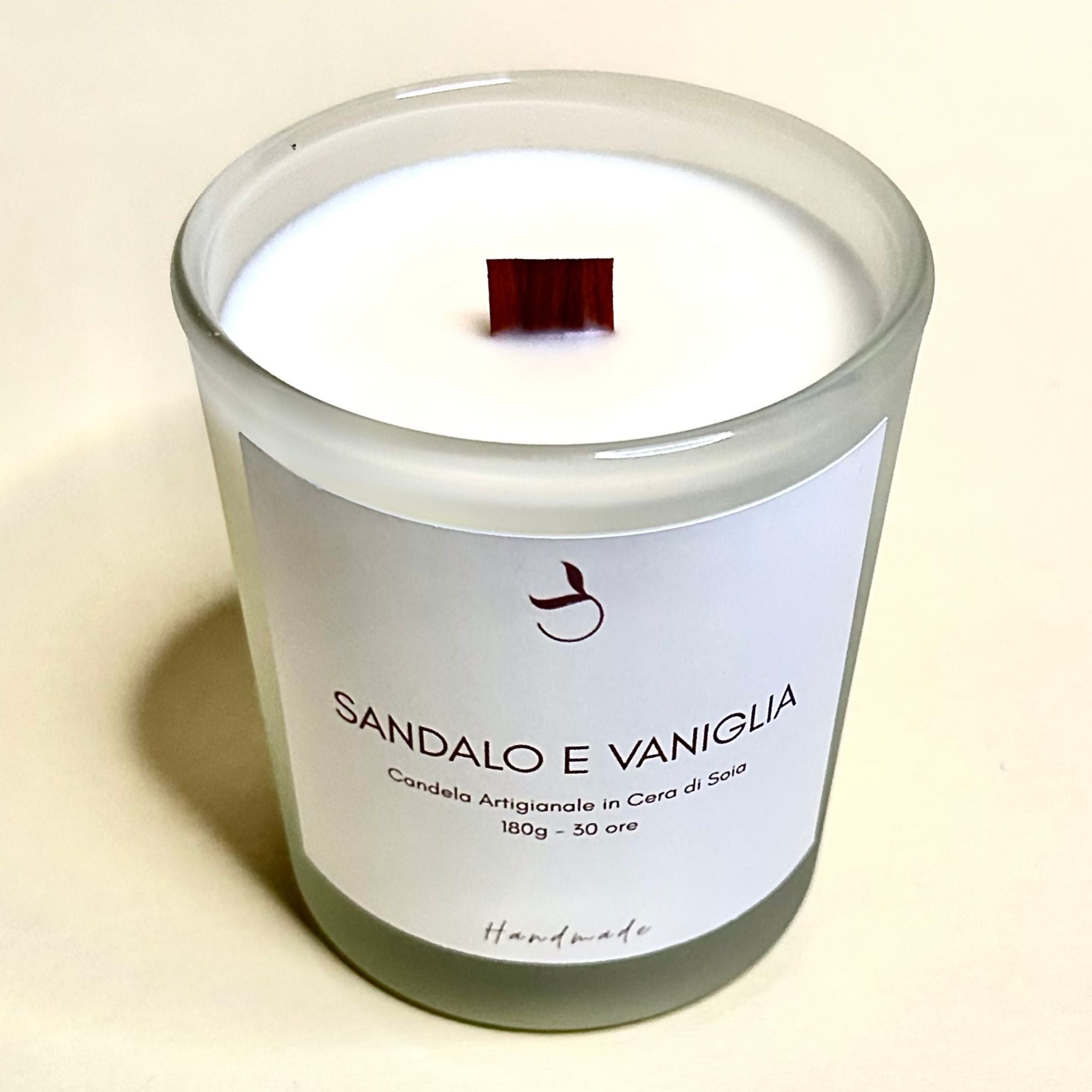 Candela Cera di Soia Sandalo e vaniglia