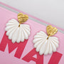 ALICE MINI WHITE - Orecchini cuore artigianali