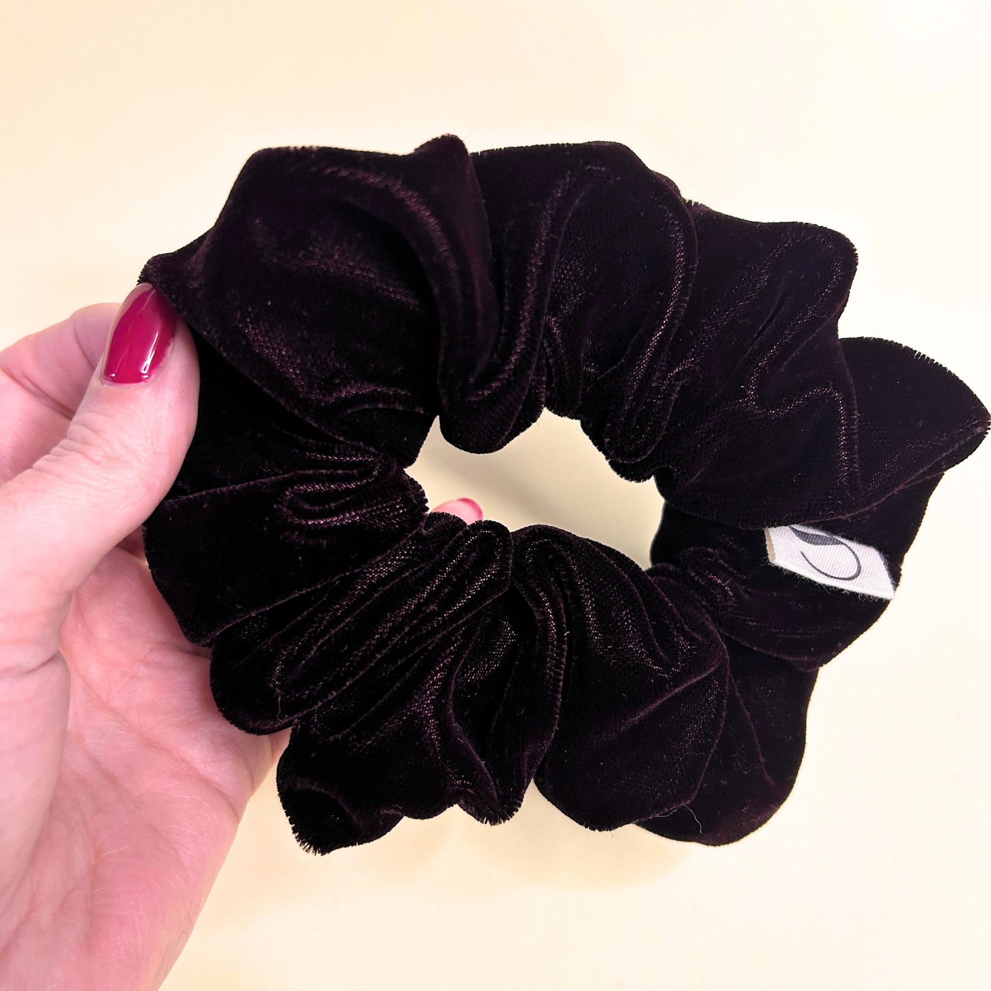 Scrunchies Velluto Bordeaux Scuro