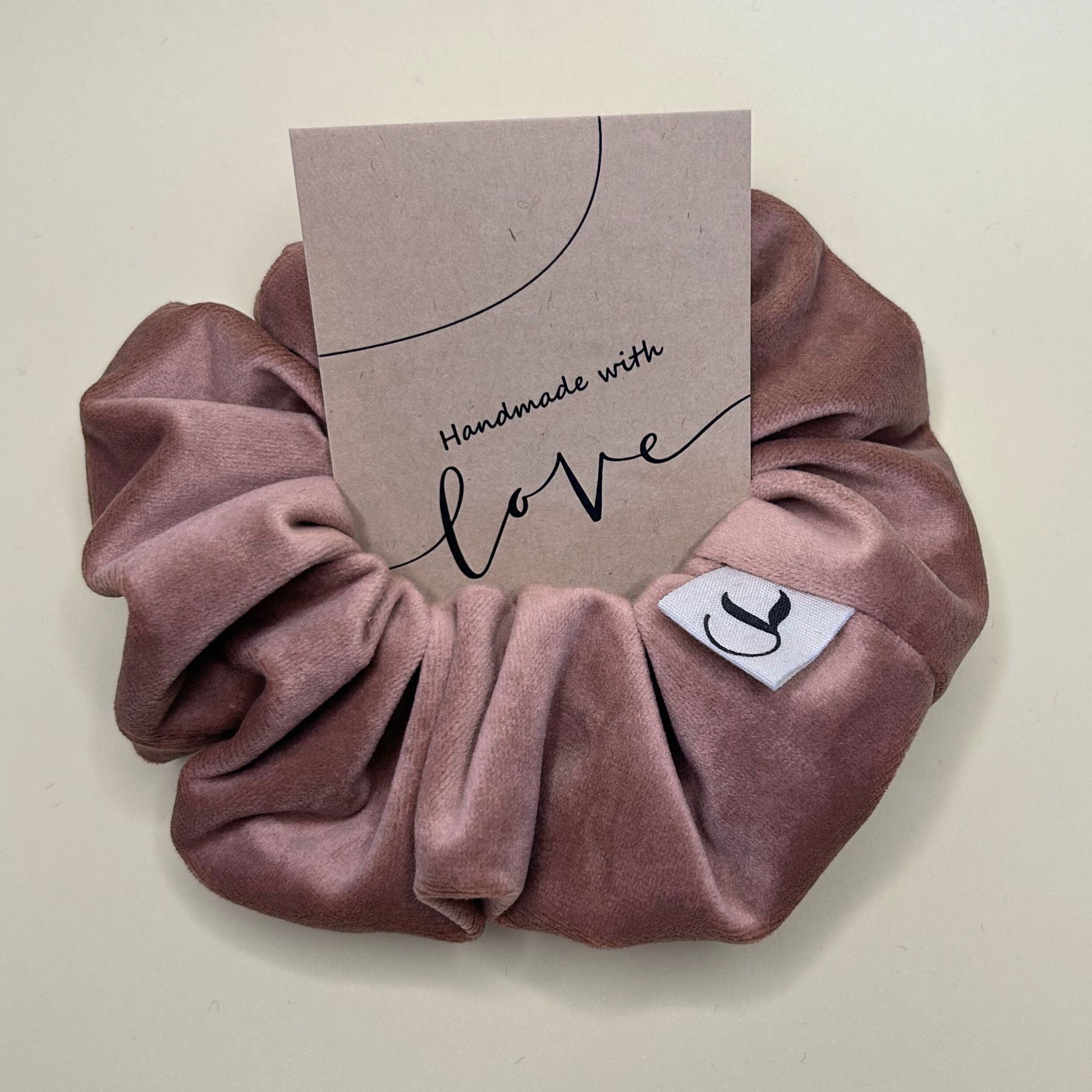 Scrunchies Velluto Rosa Antico