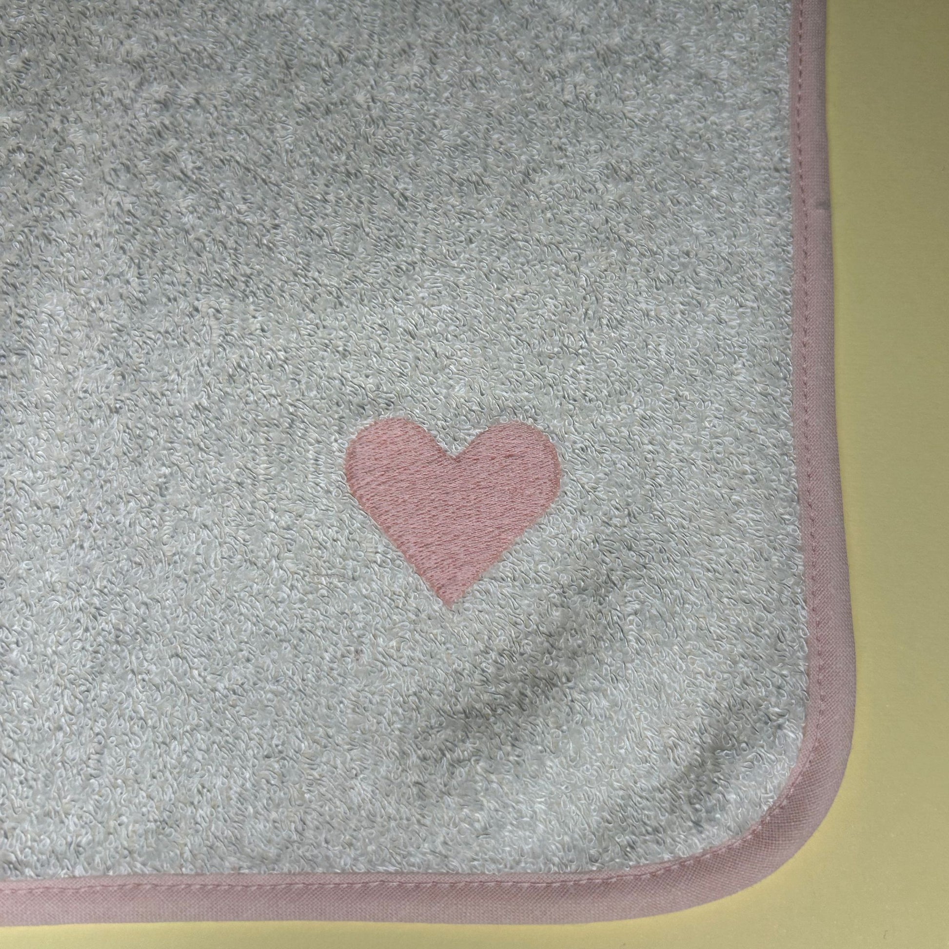 Asciugamano viso bambù Bianco e Rosa