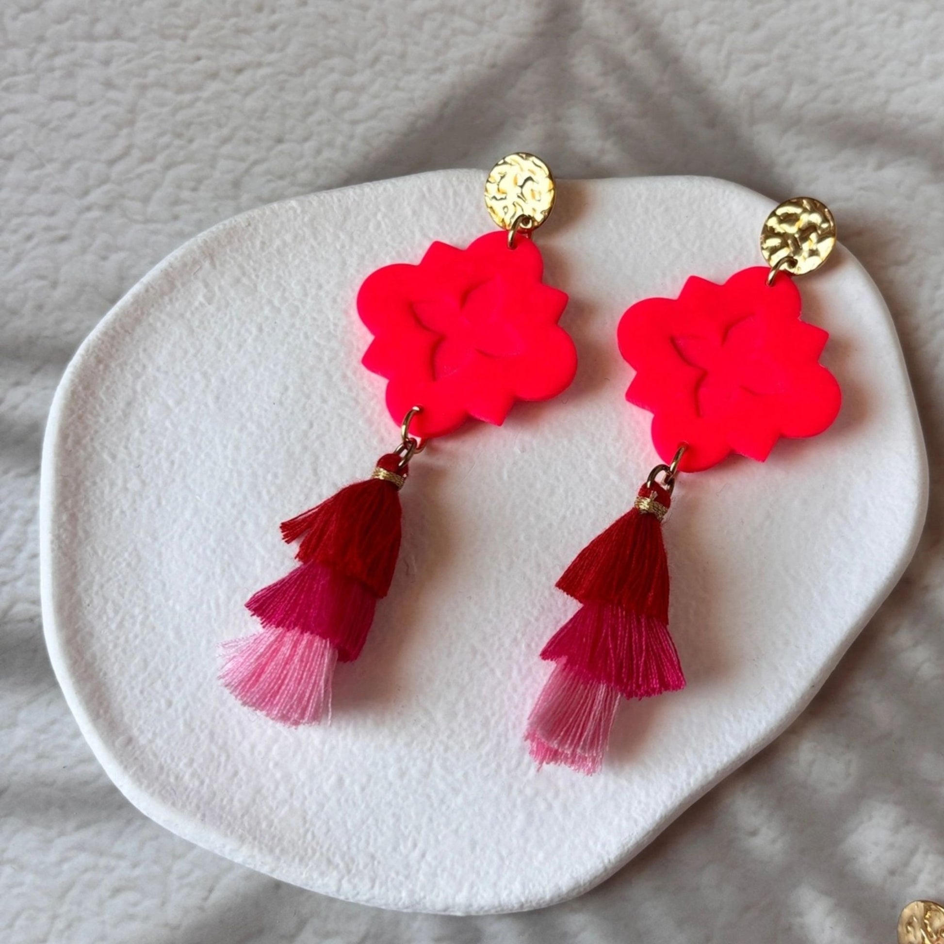 Positano Vibes - Orecchini Artigianali Colorati con Frange