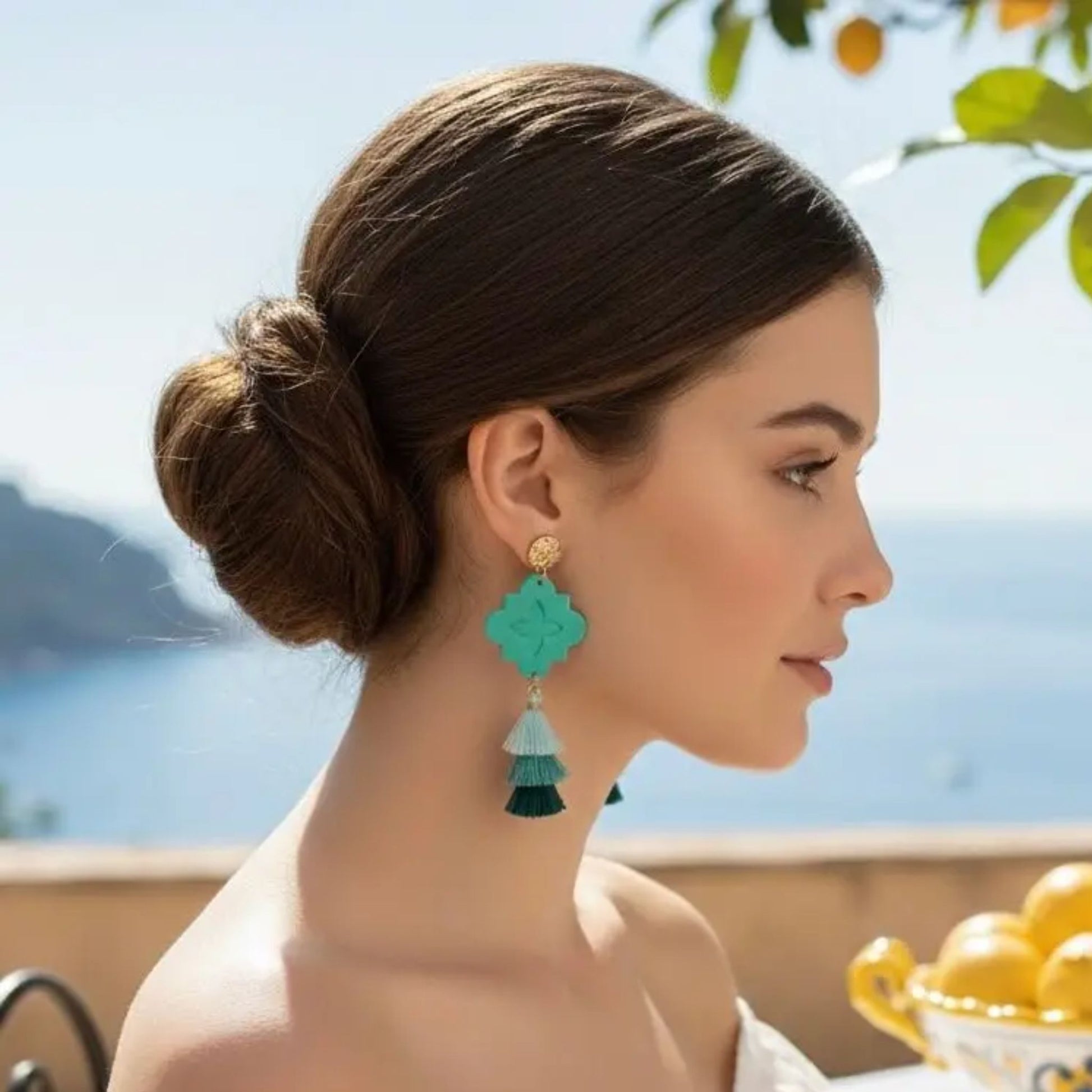 Positano Vibes - Orecchini Artigianali Colorati con Frange